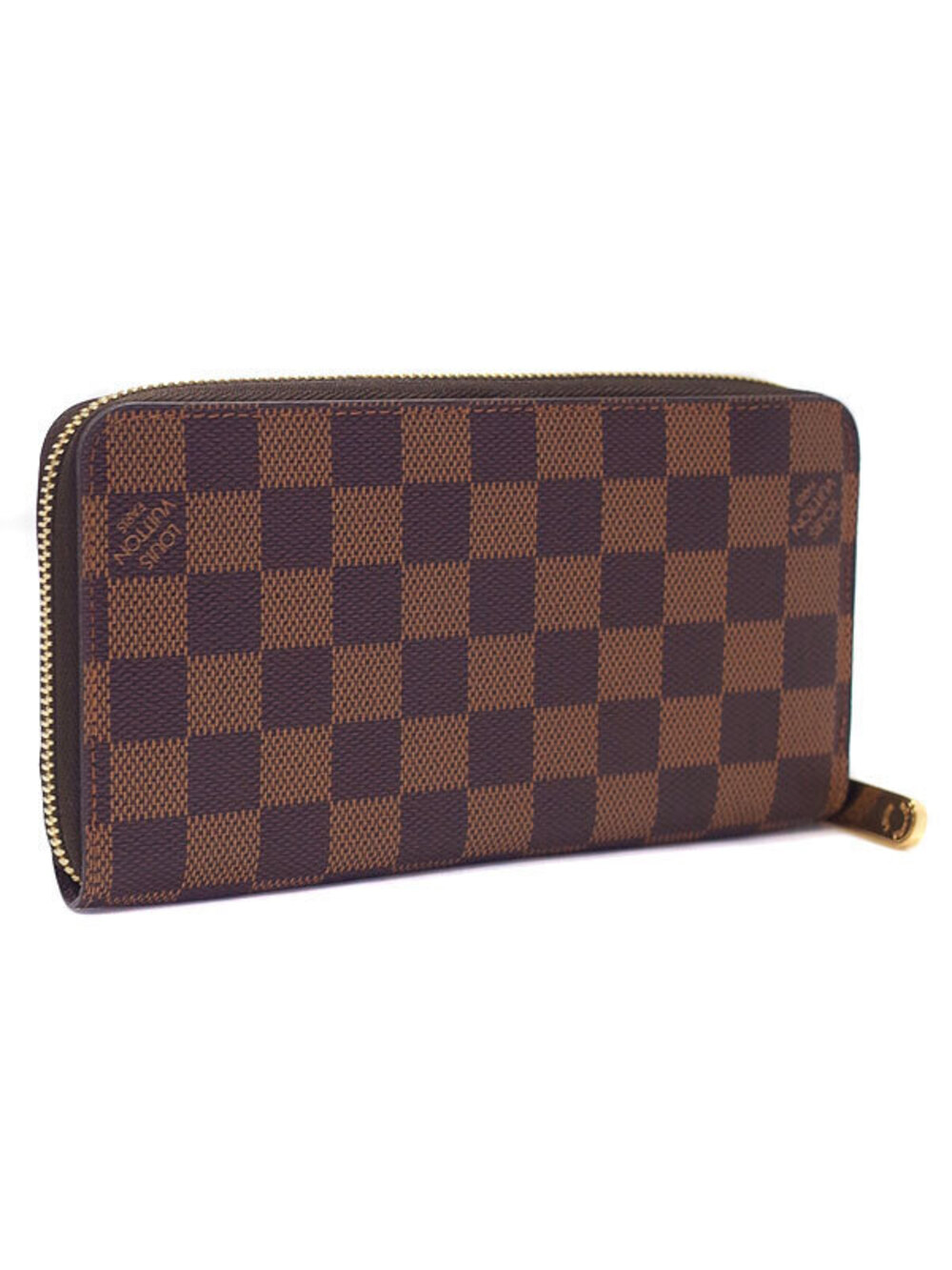 Louis Vuitton Zipper Long Damier Zippy Wallet Round Brown
